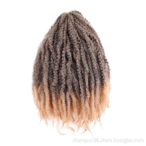 wholesale 18 inch 100gram afro kinky curly twist braiding hair crochet afro kinky marley braiding hair